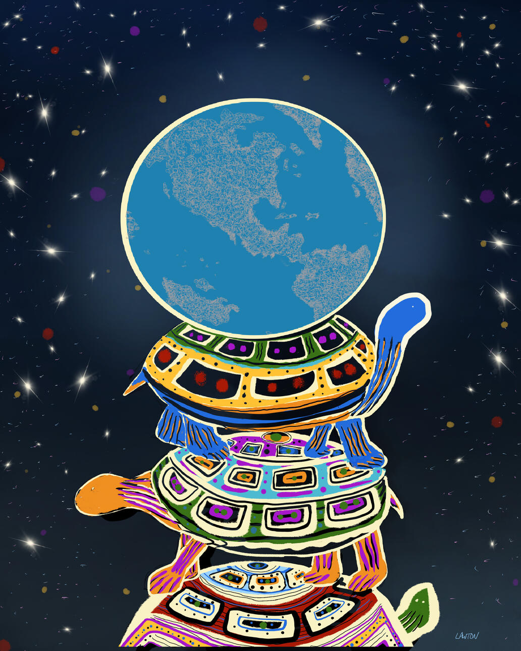 Turtle Island - Digital painting