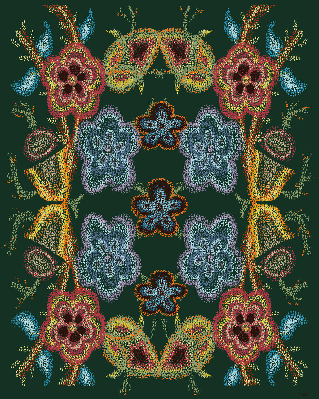 Dene Floral Pattern - Digital Painting