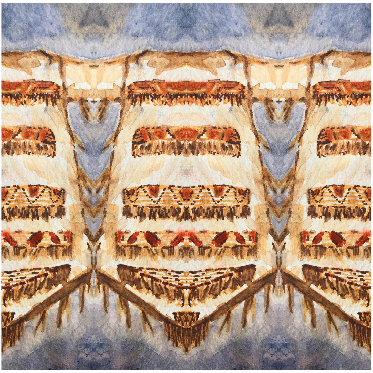 Dene Clothing - Watercolour on paper