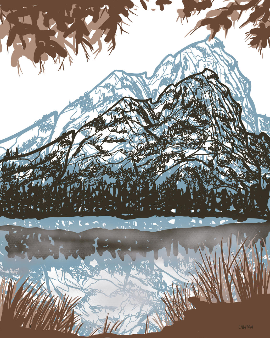 Winter Mountain View